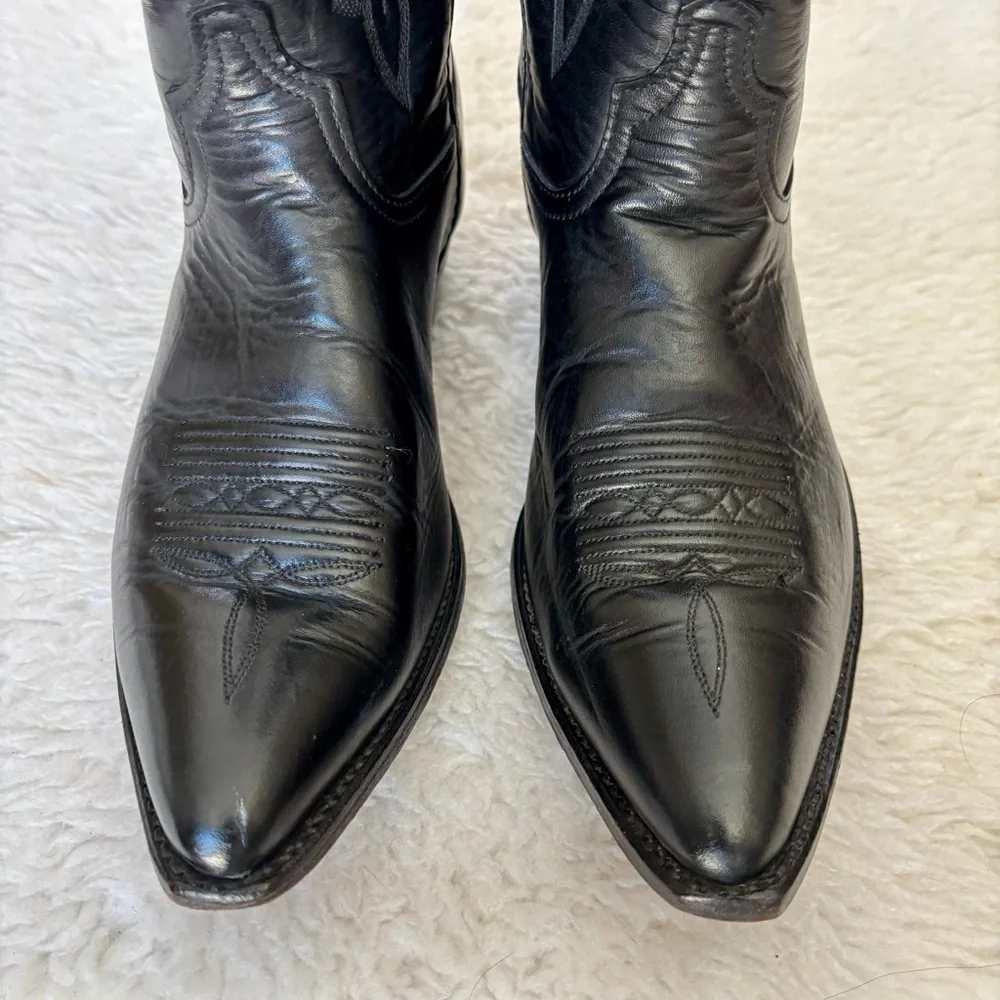 Code West Black Leather Women’s Western Cowboy Boots size 9.5